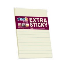 Öntapadó jegyzettömb, vonalas, 150x101 mm, 90 lap, STICK N "Extra Sticky", pasztellsárga