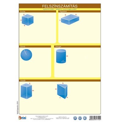 Tanulói munkalap, A4,  STIEFEL "Felszínszámítás /munkaoldal"