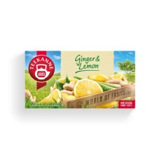 Gyümölcstea, 20x1,75 g, TEEKANNE "World of Fruits", gyömbér-citrom