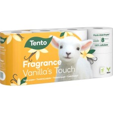 Toalettpapír, 3 rétegű, kistekercses, 8 tekercs, TENTO "Vanilla`s Touch", fehér