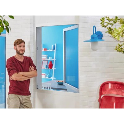 Szúnyogháló, ablakra, tépőzáras, 1,3 x 1,3 m,  TESA® "Comfort", fehér