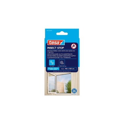 Szúnyogháló, ablakra, tépőzáras, 1,1 x 1,3 m, TESA, fehér