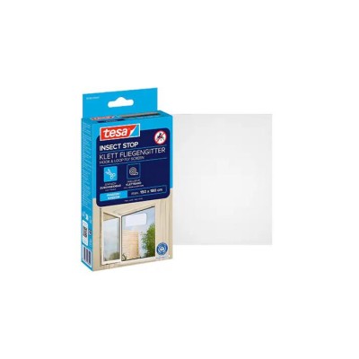 Szúnyogháló, ablakra, tépőzáras, 1,5 x 1,8 m, TESA® "Insect Stop", fehér