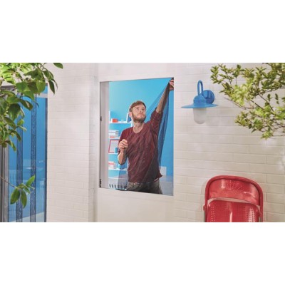 Szúnyogháló, ablakra, öntapadó, 1,3 x 1,5 m,  TESA "Comfort", fehér