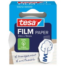 Ragasztószalag, írható, papír, 19 mm x 33 m, TESA "tesafilm®", átlátszó