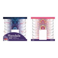 Naptár, fali, mágneses, kétheti, TOPTIMER, mandala