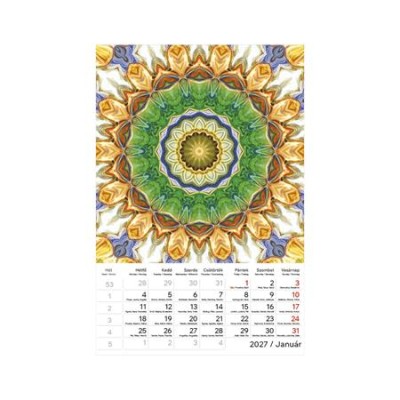 Naptár, fali, TOPTIMER "Mandala"