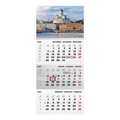 Naptár, speditőr, három hónapos, egy tömbös, TOPTIMER, "Város"