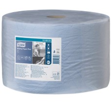 Törlőpapír, tekercses, 39 cm átmérő, W1 rendszer, 2 rétegű, TORK "Plusz", kék