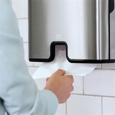 Kéztörlő adagoló, Interfold hajtogatás, H2 rendszer, Image Line, TORK  "Xpress Multifold", rozsdamentes