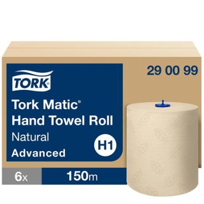 Kéztörlő, tekercses, 2 rétegű, H1 rendszer, Advanced, TORK "Matic", natúr Kéztörlő, tekercses, 2 rétegű, H1 rendszer, Advanced, TORK "Matic", natúr