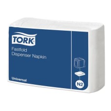 Szalvéta, adagolós, 1 rétegű, 30x24 cm, N2 rendszer, Universal, TORK "Fastfold", fehér