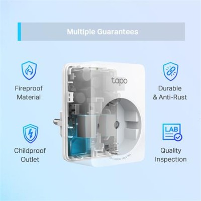 Okos dugalj, Wi-Fi, fogyasztásmérő, TP-LINK, "Tapo P110"
