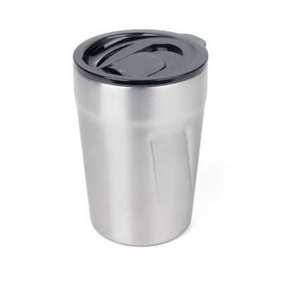 Termoszbögre, 300 ml, rozsdamentes acél, TROIKA "Cup-uccino", ezüst