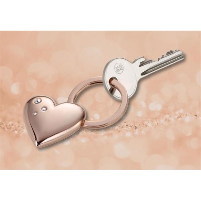 Kulcstartó, SWAROVSKI® kristályokkal, TROIKA, "Girls Best Friend Rosy" Shiny