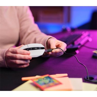 Egér, vezeték nélküli, optikai, gaming, LED, TRUST "GXT110W Felox", fehér