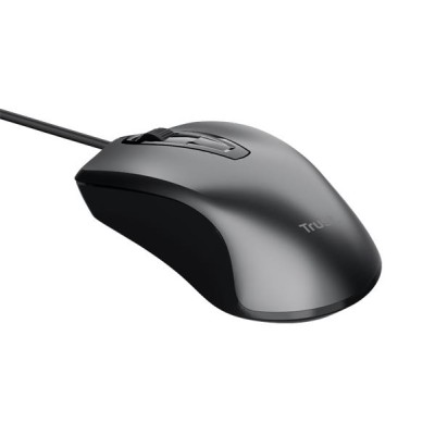 Egér, vezetékes, optikai, USB, TRUST "Carve", fekete