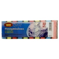 Mosogatószivacs, 10 db, TUTI "Soft"