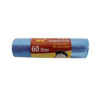 Szemeteszsák, 60 l, 20 db, 55x65 cm, 9 µ, TUTI, kék