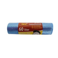 Szemeteszsák, 60 l, 20 db, 55x65 cm, 9 µ, TUTI, kék