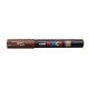 Dekormarker, 0,7-1,0 mm, UNI "Posca PC-1M", barna