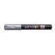 Dekormarker, 0,7-1,0 mm, UNI "Posca PC-1M", ezüst