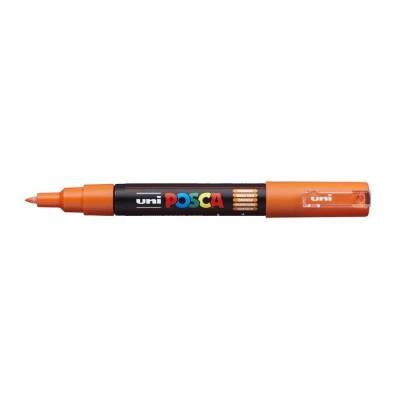 Dekormarker, 0,7-1,0 mm, UNI "Posca PC-1M", narancs
