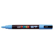 Dekormarker, 0,9-1,3 mm, UNI "Posca PC-3M", égszínkék