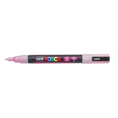 Dekormarker, 0,9-1,3 mm, UNI"Posca PC-3ML", fényes rózsaszín