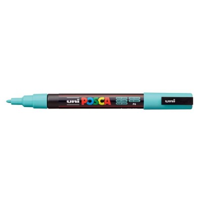 Dekormarker, 0,9-1,3 mm, UNI "Posca PC-3M", tengerzöld
