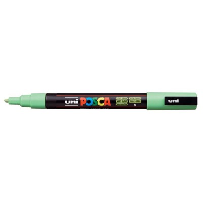 Dekormarker, 0,9-1,3 mm, UNI "Posca PC-3M", világoszöld