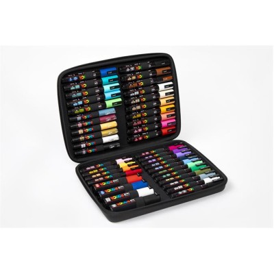 Dekormarker készlet, táskában, UNI "Posca", 40 darabos