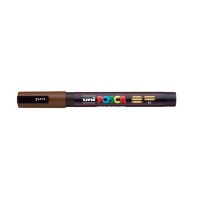 Dekormarker, 1,8-2,5 mm, UNI "Posca PC-5M", barna