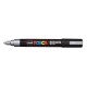 Dekormarker, 1,8-2,5 mm, UNI "Posca PC-5M", ezüst