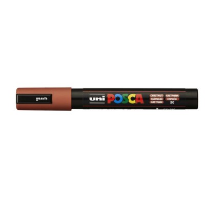 Dekormarker, 1,8-2,5 mm, UNI "Posca PC-5M", gesztenyebarna