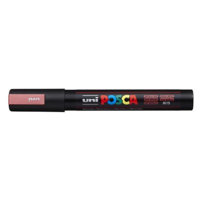 Dekormarker, 1,8-2,5 mm, UNI "Posca PC-5M", metálpiros