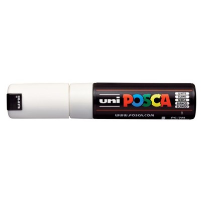 Dekormarker, 4,5-5,5 mm, UNI "Posca PC-7M", fehér