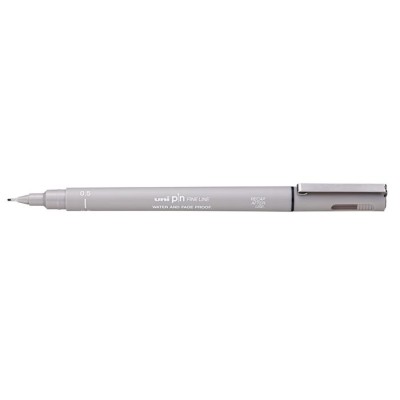 Rajzmarker, 0,5 mm, UNI PIN, világosszürke