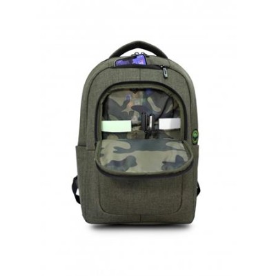 Notebook hátizsák, 15,6", URBAN FACTORY "CYCLEE CITY ECO", khaki