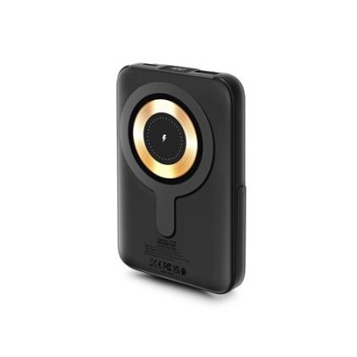 Power bank, mágneses (vezeték nélküli), 10.000mAh, URBAN FACTORY, szénfekete