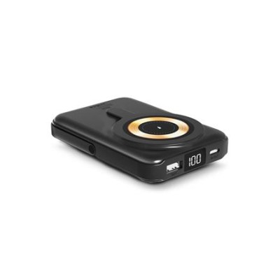 Power bank, mágneses (vezeték nélküli), 10.000mAh, URBAN FACTORY, szénfekete