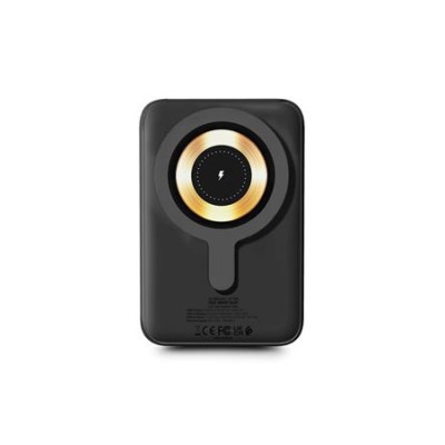 Power bank, mágneses (vezeték nélküli), 10.000mAh, URBAN FACTORY, szénfekete