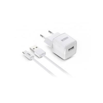 Hálózati töltő, 1xUSB-A, 12W, USB-A–USB-C kábel, URBAN FACTORY