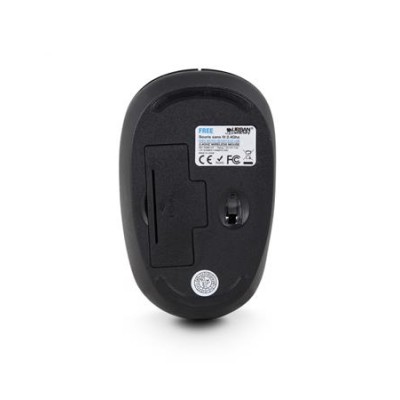 Egér, vezeték nélküli, optikai, kisméret, USB, URBAN FACTORY "Free", fekete