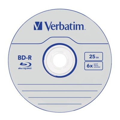 BD-R BluRay lemez, 25GB, 6x, 1 db, normál tok, VERBATIM