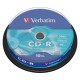 CD-R lemez, 700MB, 52x, 10 db, hengeren, VERBATIM "DataLife"