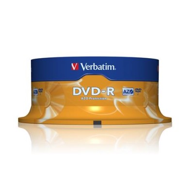 DVD+R lemez, AZO, 4,7GB, 16x, 25 db, hengeren, VERBATIM
