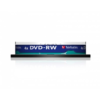 DVD-RW lemez, újraírható, 4,7GB, 4x, 10 db, hengeren, VERBATIM