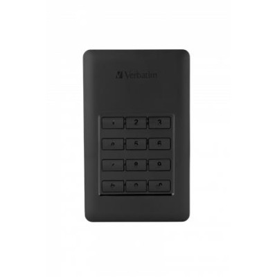 2,5" HDD (merevlemez), 2TB, USB 3.1, jelszavas titkosítás, VERBATIM "Secure Portable", fekete