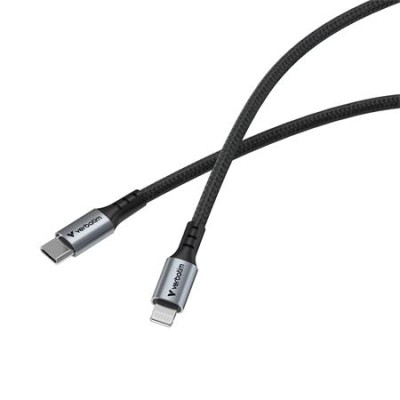 USB kábel, USB-C - Lightning (Apple), 1,2m, VERBATIM, fekete